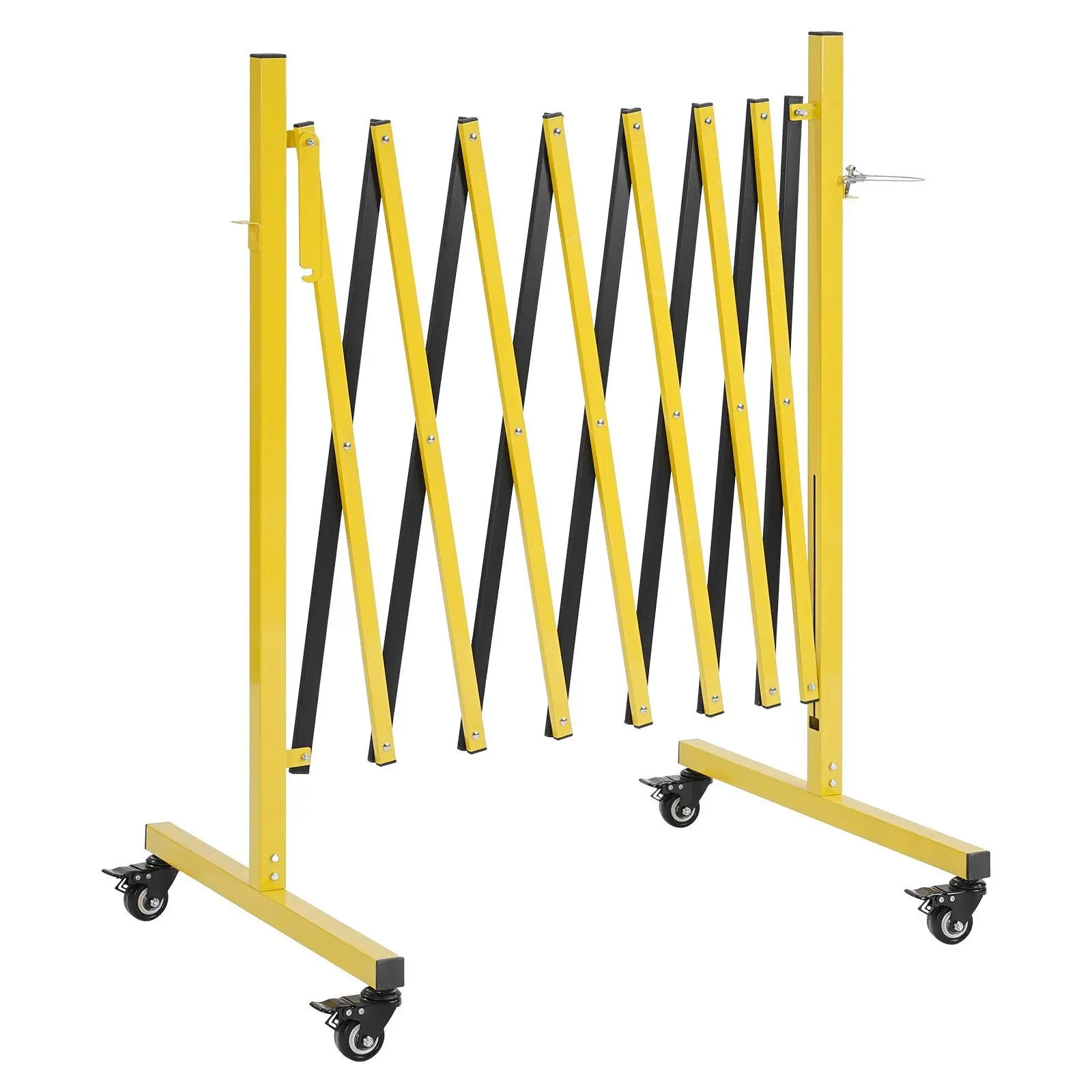 

Промышленная расширяемая барьерная конструкция, 12-футовый расширяемый защитный барьер, гибкая мобильная барьерная конструкция с фиксируемыми колесами, портативная.