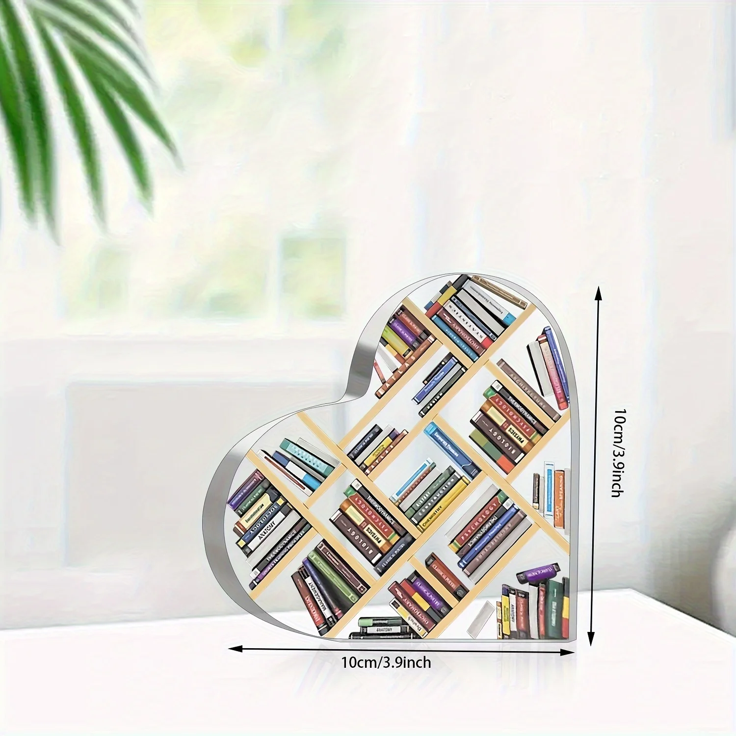 Charming Acrylic Heart-Shaped Book Lover\'S Ornament - Perfect Christmas, Teacher Appreciation Gift Book Lover Gifts Gift For Tea