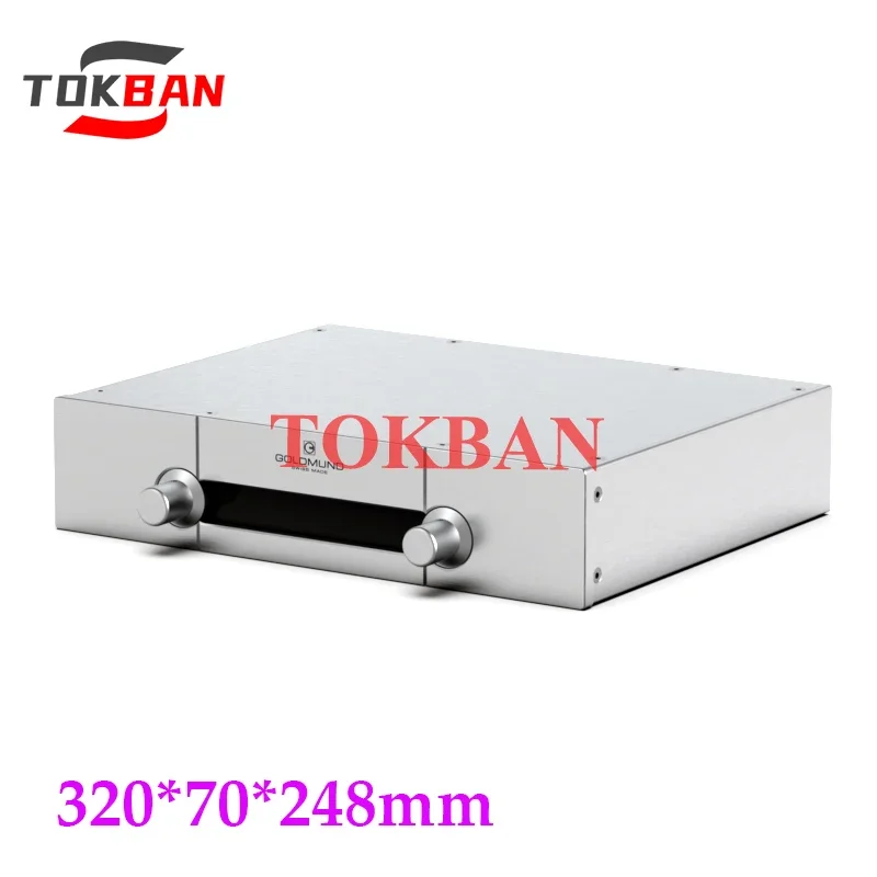 

Tokban Audio 320*70*248mm All Aluminium Goldmund Preamplifier Chassis Enclosure DIY Home Amplifier Case Shell