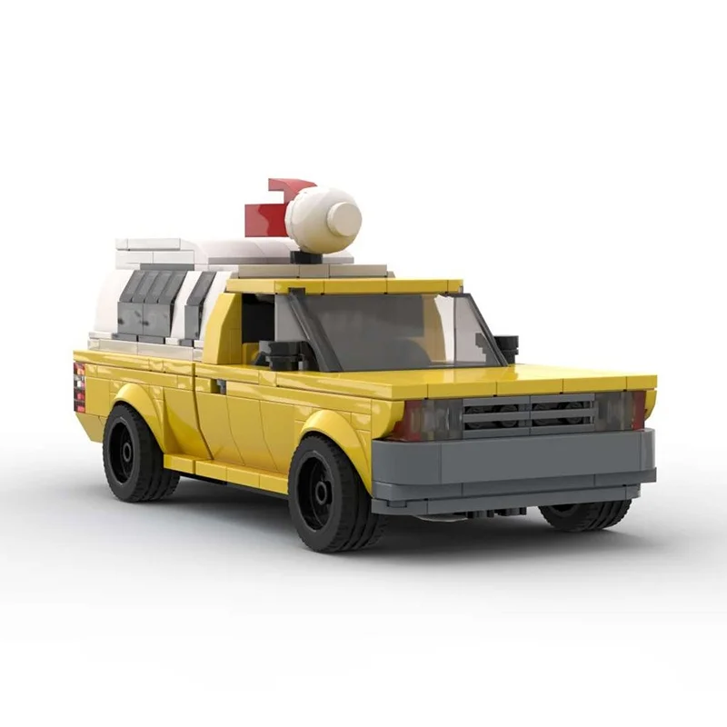 358 stücke MOC Pizza Planet Lkw Stadt Champions Modell Bausteine Kreative Spielzeug Bildung Weihnachten Geschenk Ziegel Kinder Geburtstag