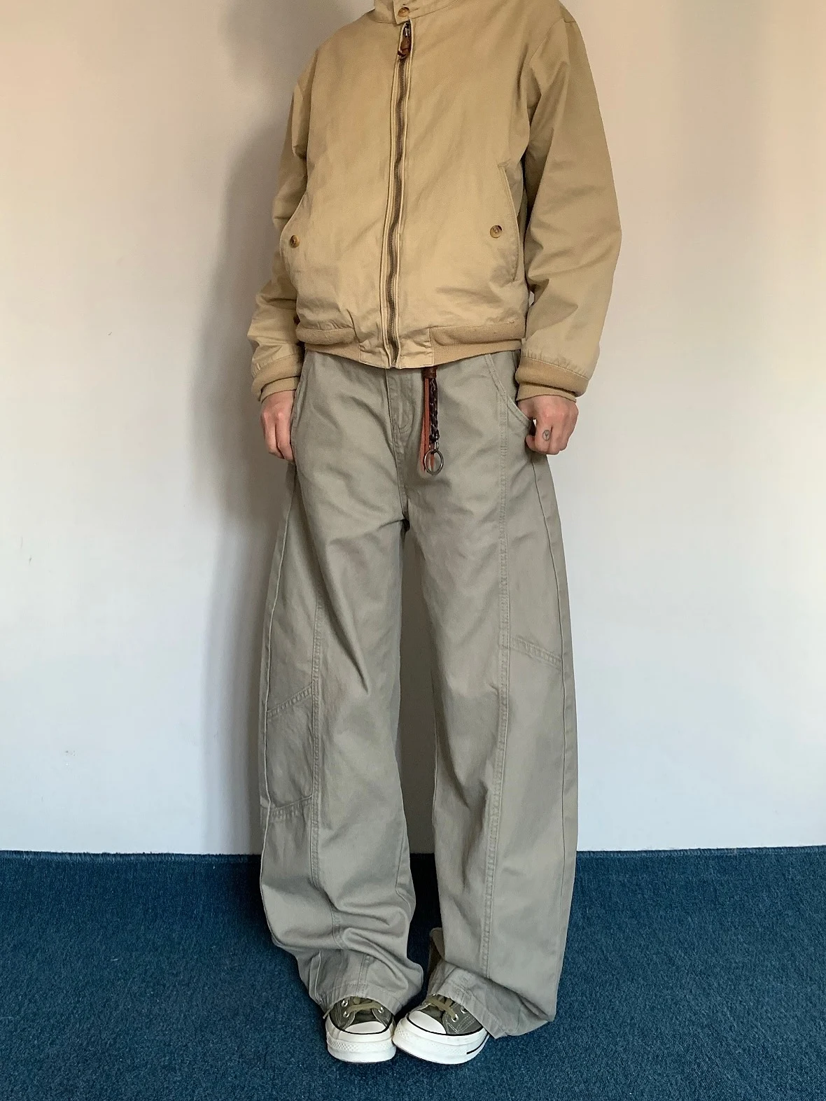 

Ретро-брюки в американском стиле с широкими штанинами, свободные повседневные брюки унисекс, цвет хаки, длинные брюки с эффектом похудения, хлопковые, с завышенной талией