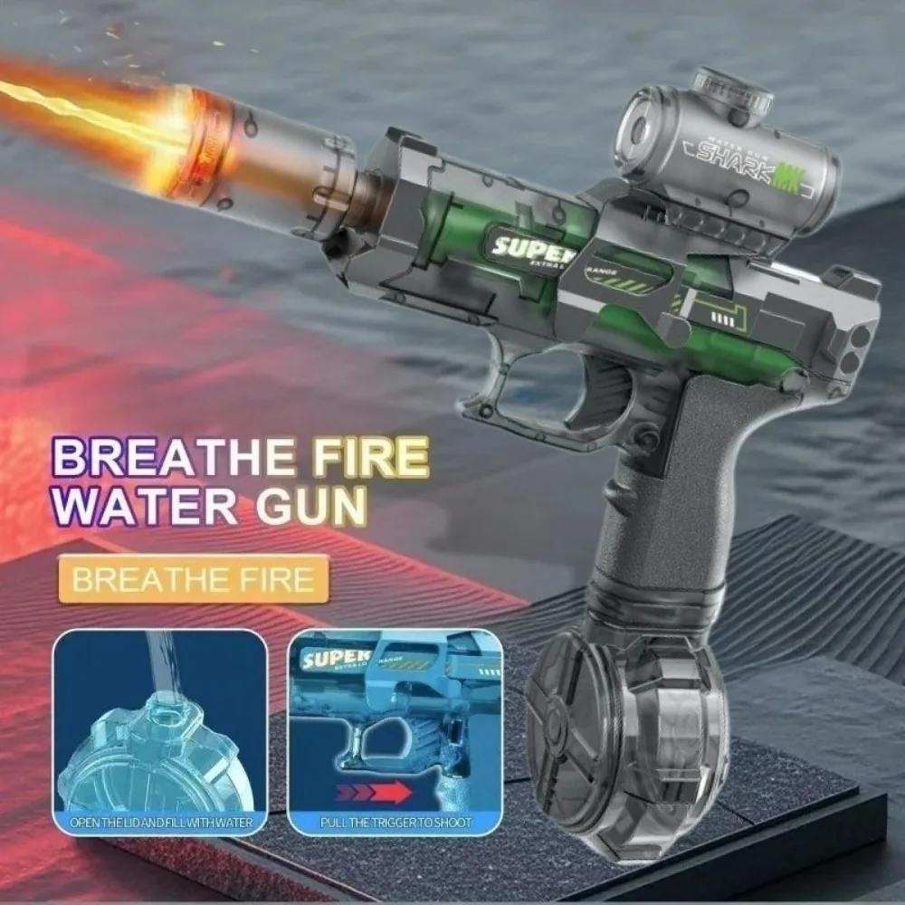 Flame Light M416 Electric Squirt Gun Fast Shooting Water Blaster with Flashing Lights Energy Saving Water Toy for Pool view 5