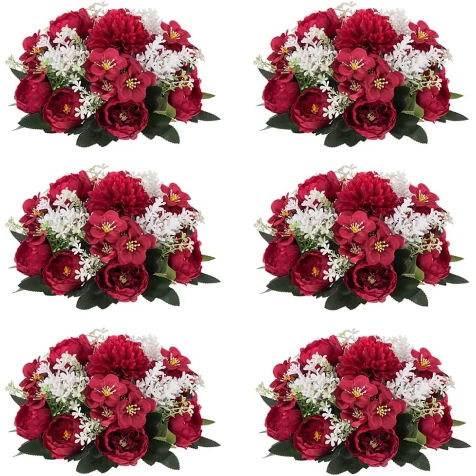 

Flower Balls for Centerpieces Wedding Rose - 6Pcs Artificial Flower, Small Rose Balls, Fake Flower Ball Arrangement Bouquet for
