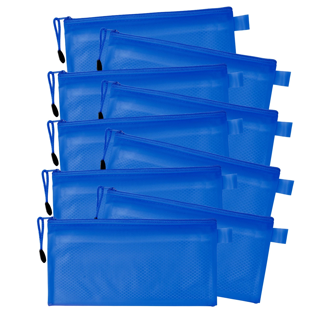 

WQN-2PCS A6 Mesh Zipper Bag Document Bag Waterproof Zipper Folder School Office Supplies Pencil Case Storage Bag