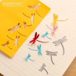 DUOFEN METAL CUTTING DIES 3pcs Small dragonflies dragonfly embossing stencil DIY Scrapbook Paper Album paper crafts 2022 ew