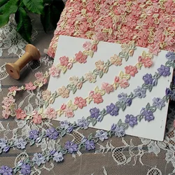 10Yards 3cm Wide Pink Orange Purple Flower Hollow Venise Diy Venice Lace Clothing Accessories Of Various Garment,Bra.Skirt