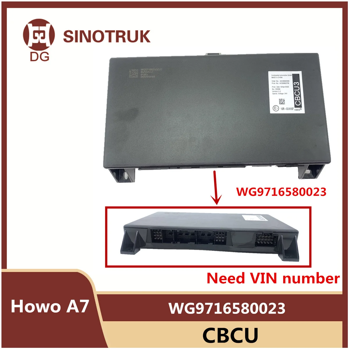 CBCU WG9716580023 for SIONTRUK Howo A7 computer board central control controller box