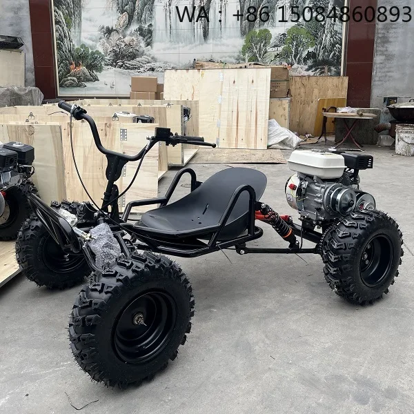 Vente flash : Kart tout-terrain 212cc 4 temps, pneus de 8 pouces, vitesse maximale de 60 km/h, design longue endurance pour enfants et adultes, jeux de course en plein air
