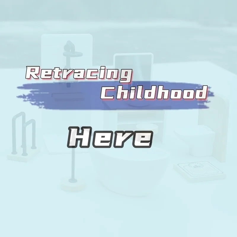 

1Set Dollhouse Miniature Bathroom Scene Decor Furniture Model 1:12 Mini Toilet Bathtub Sink Commode Toy Doll House Accessories