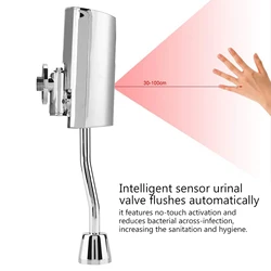 Bathroom Toilet Wall Mounted Automatic Sensor Touchless Urinal Flush Valve Sensor Urinal Valve Toilet Urinal Valve Urinal Valve