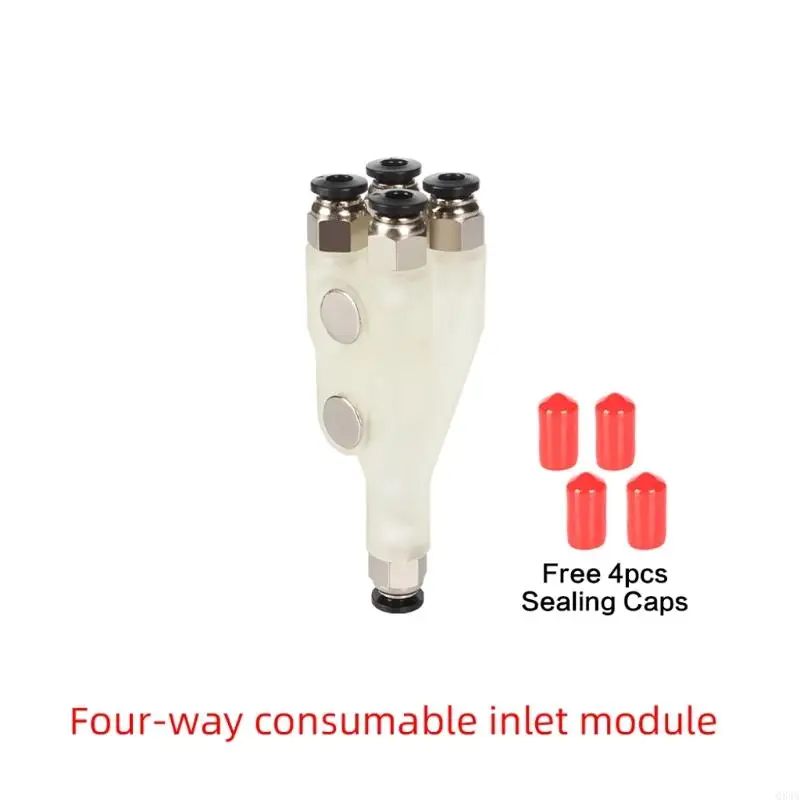 Q84a 4 in 1 1のフィラメントフィードコネクタp1p p1s x1c 3dプリンター、透明な樹脂、ダストプルーフカバー