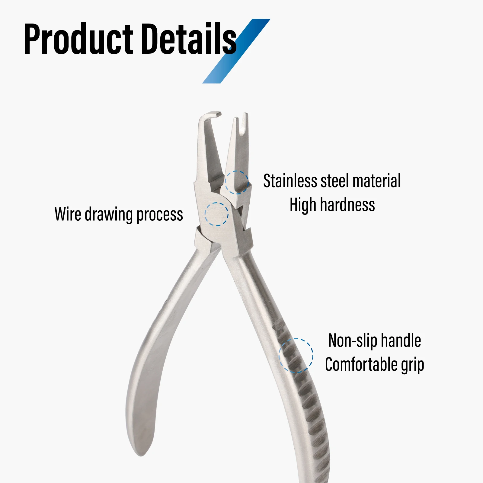 Brillenrahmenzange, Entlastung, Push-in-Nasenpolster, Zange, optische Anpassung der Brillen, Brillen, Nasenpads, Armzange, Brillenreparatur – Detail 4