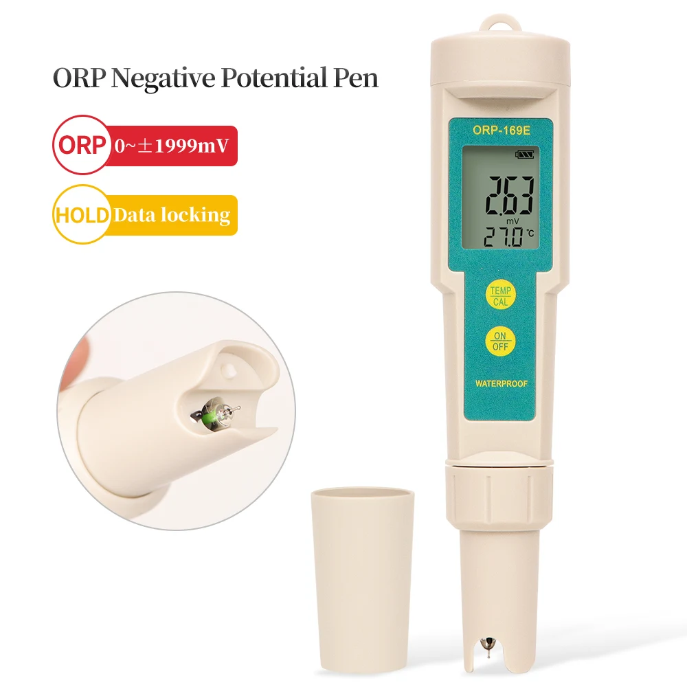 ORP Meter Tester Professional ORP/Redox 169E Tester Waterproof Water Quality Testing 0~+/-1999mV