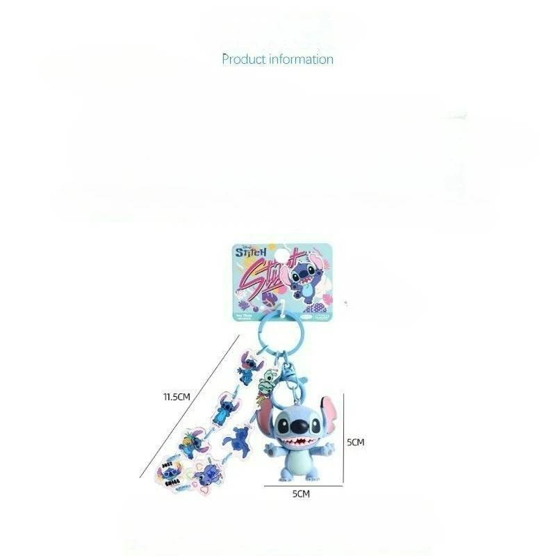 ディズニー漫画ステッチかわいい植毛立体ペンダント、バックパックオーナメント、キーホルダー、誕生日プレゼント