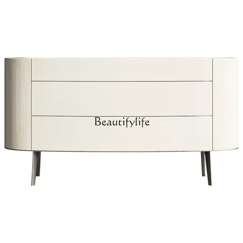

style Light Luxury Minimalist Living Room Drawer Cabinet Modern Bedroom Drawer Cabinet Slate Solid Wood Storage Cabinet ss 861