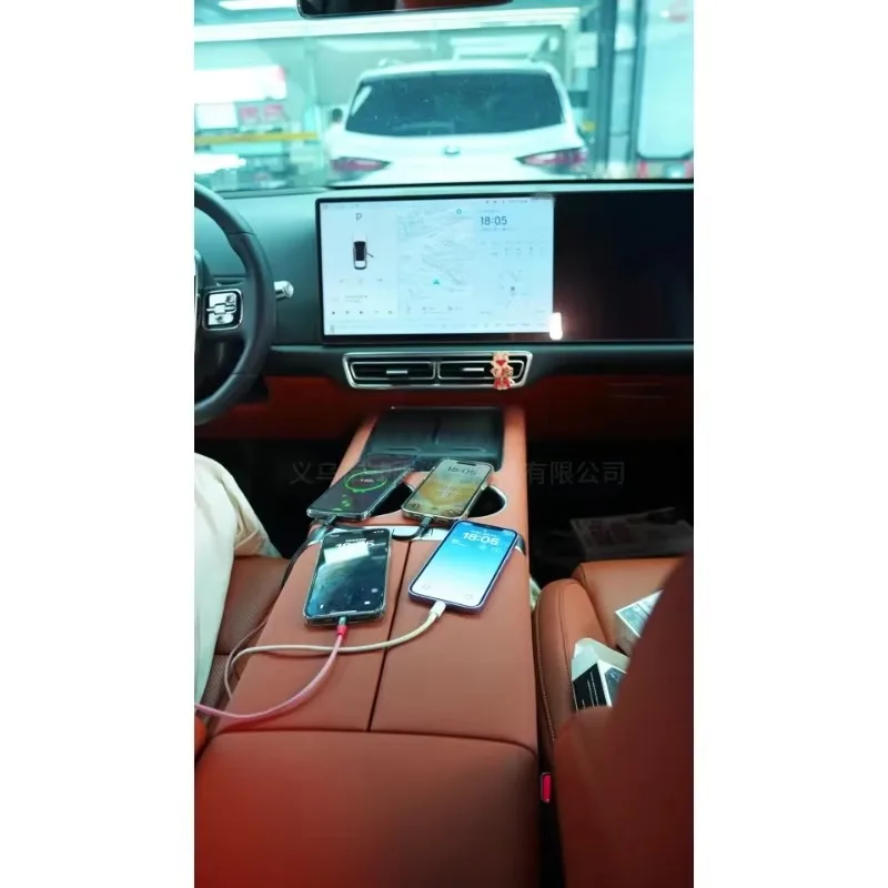 

Uiz для 1 комплекта выдвижного автомобильного зарядного устройства 4 в 1 со старийным светом, совместимый адаптер для iPhone TYPE-C Starlight на крыше автомобиля, быстрый автомобиль Cha
