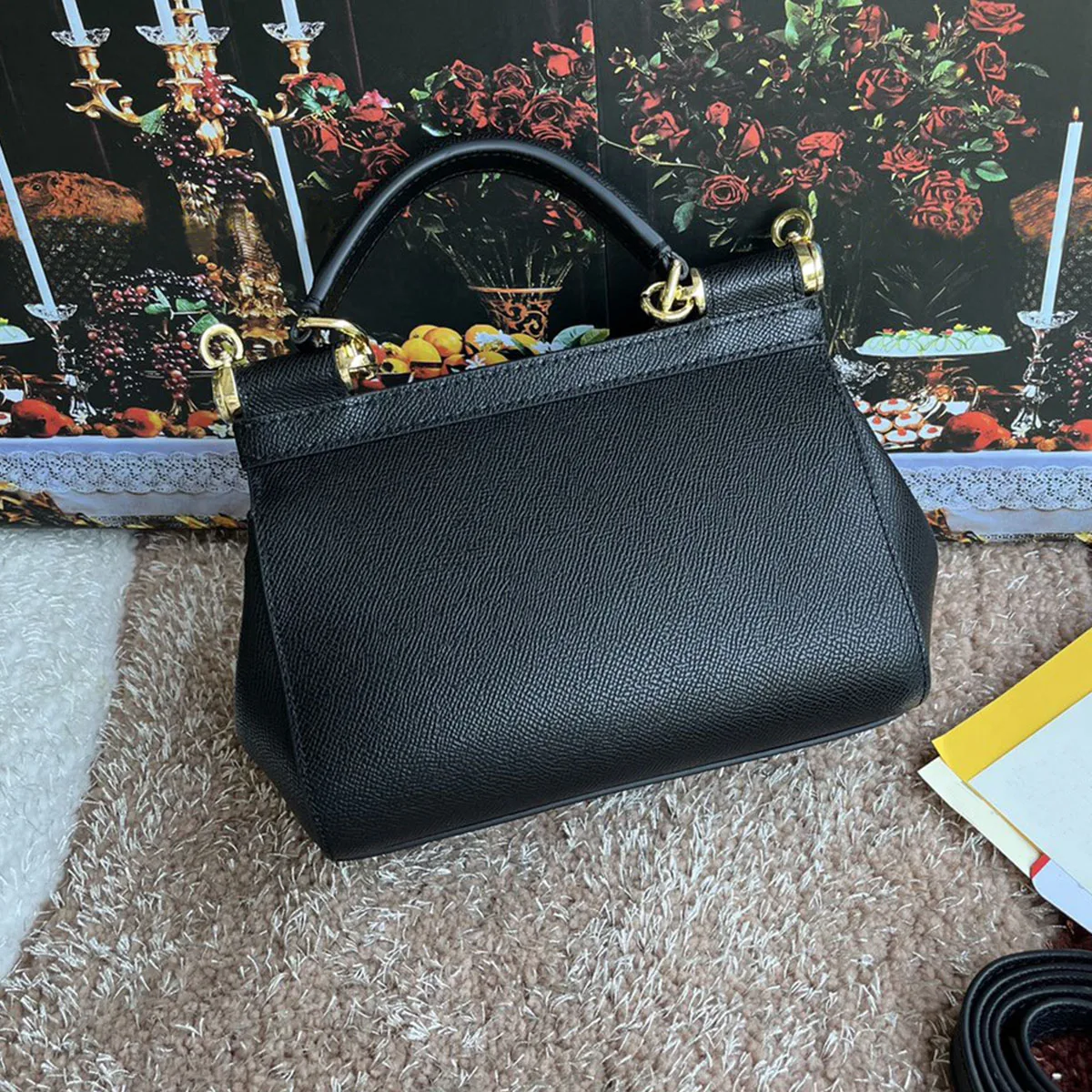 กระเป๋าหนังวัวลายพิมพ์มือใหม่ป - Luxury Designer Bags Ysl บทวิจารณ์และราคา