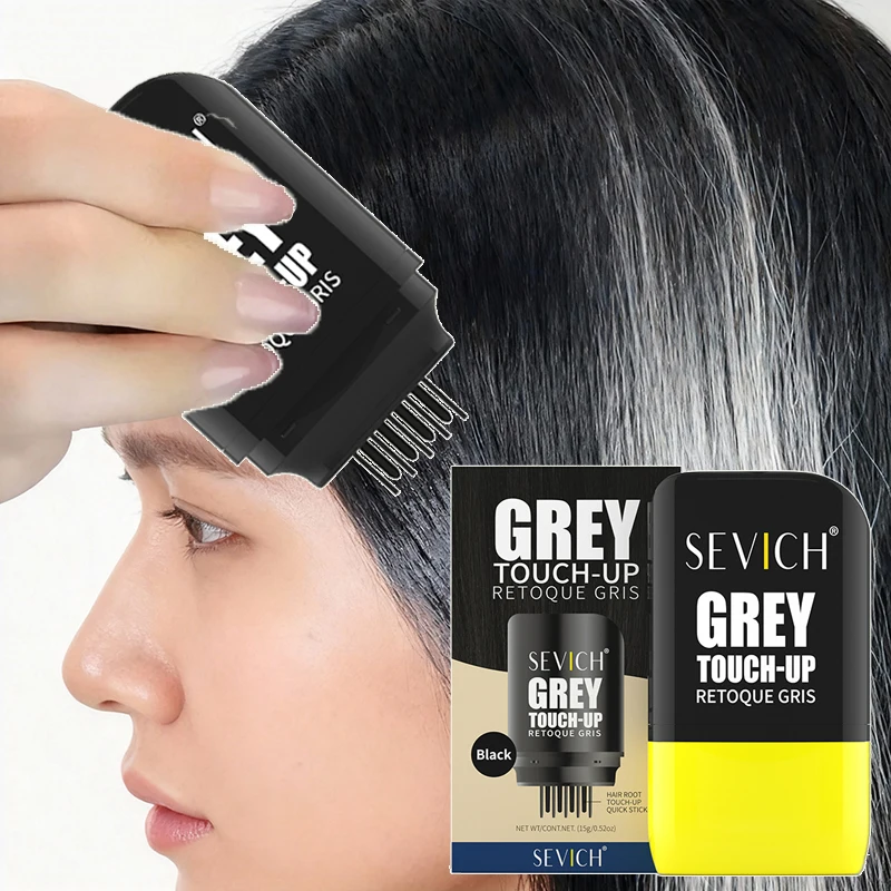 Palo de Color temporal para el cabello, peine para teñir el cabello blanco, barra correctora de raíz, cubierta rápida gris instantánea, pluma para teñir el cabello y la barba