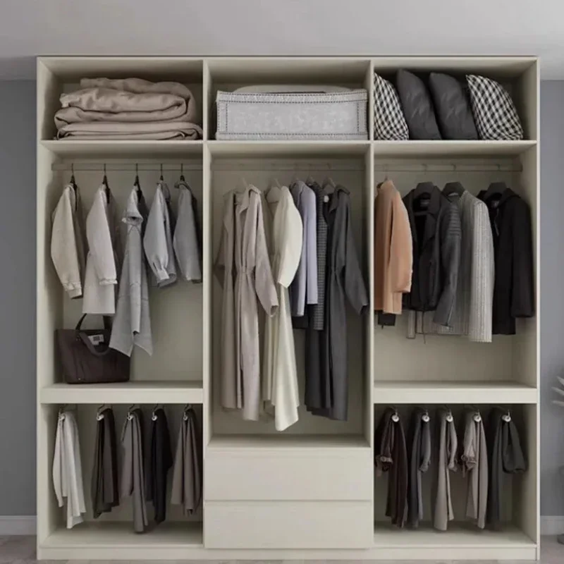 

Modern Aesthetic Wardrobe Luxury White Wooden New Nordic Storage Wardrobe Clothes Organizer Armario Multiuso Bedroom Furniture