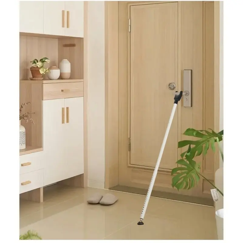 AT05-Anti-Burglar Door Stopper Stick With Adjustable Door Security Bar For Home& Travel Anti-Slip Base For Front Patio Doors A