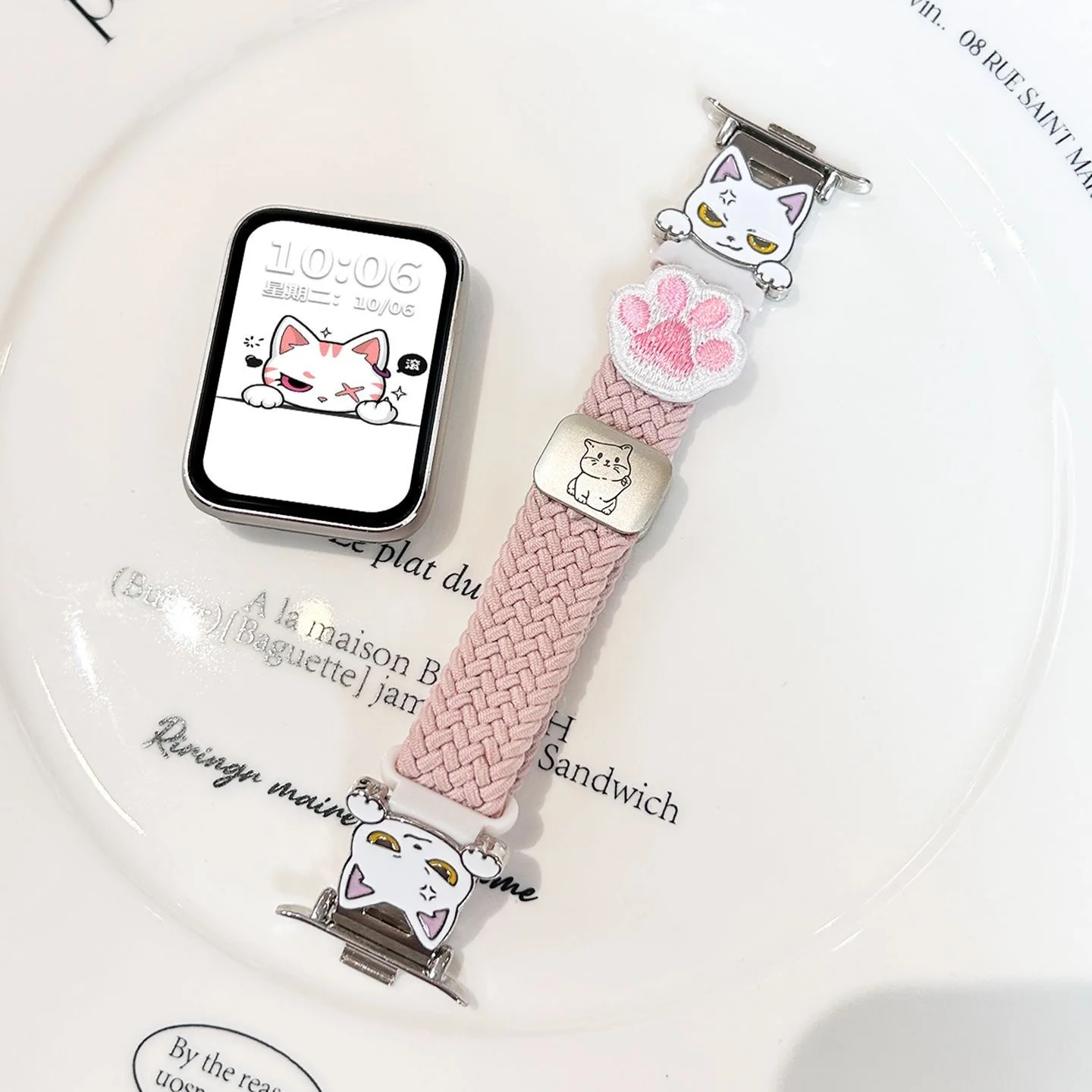 knit cat straps for watch band 46mm S11 42mmS11 46mmS10 belt for watch y2k bracelets Phone strap watch accessories watch belt
