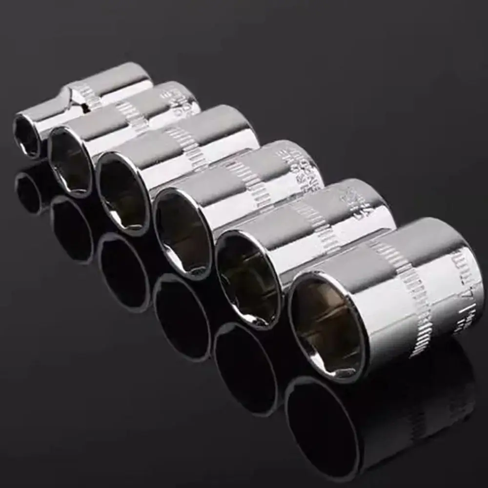 1Pcs Durable For Ratchet Torque Wrench Hex Short Hand Tool Double End Metric Key Sleeve 1/4