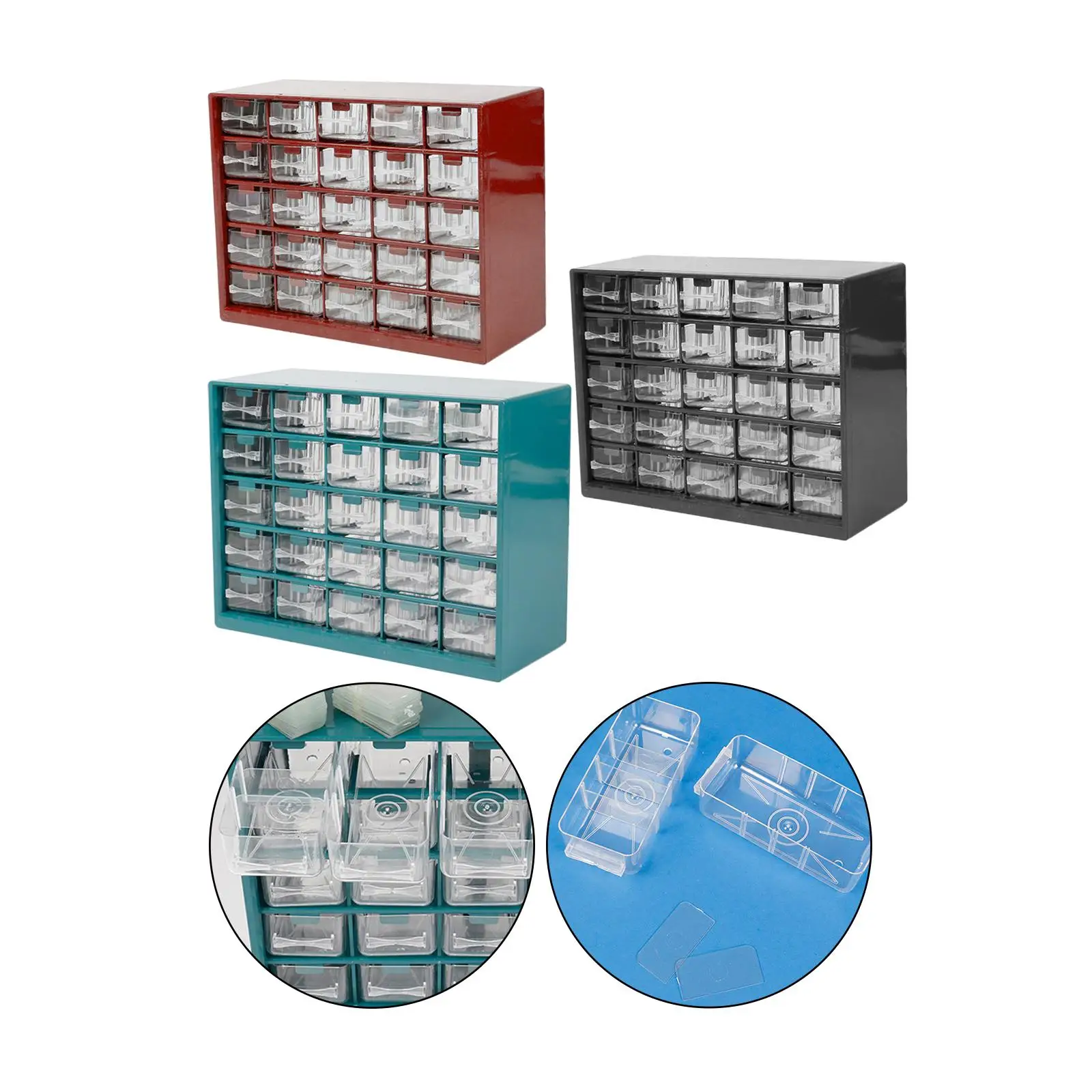 プラスチック 25 引き出し部品収納ボックスツール収納ボックスネジ部品オーガナイザークラフト