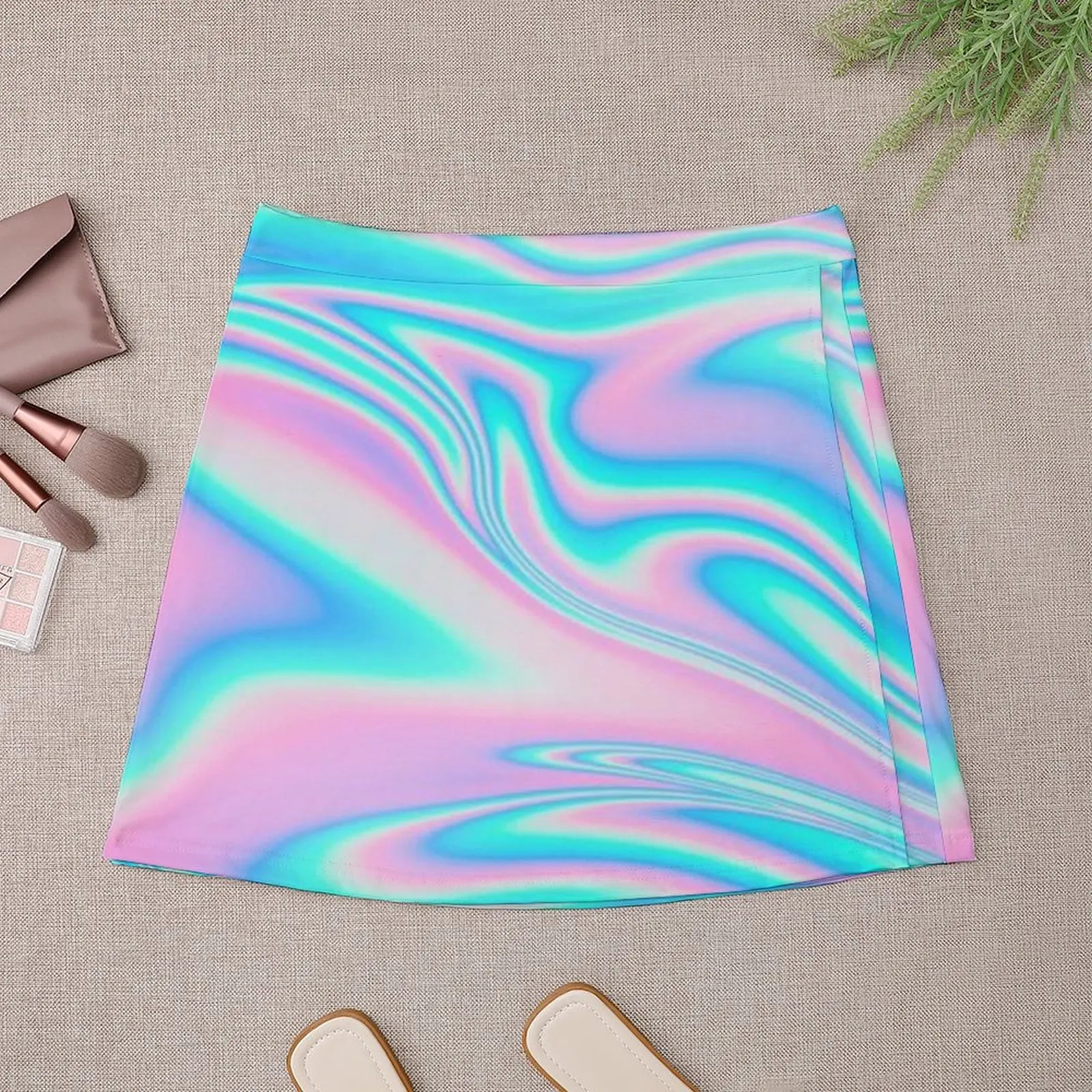 Holographic Paint Mini Skirt fairy grunge clothes Skirt for girls clothes for woman Mini Skirt