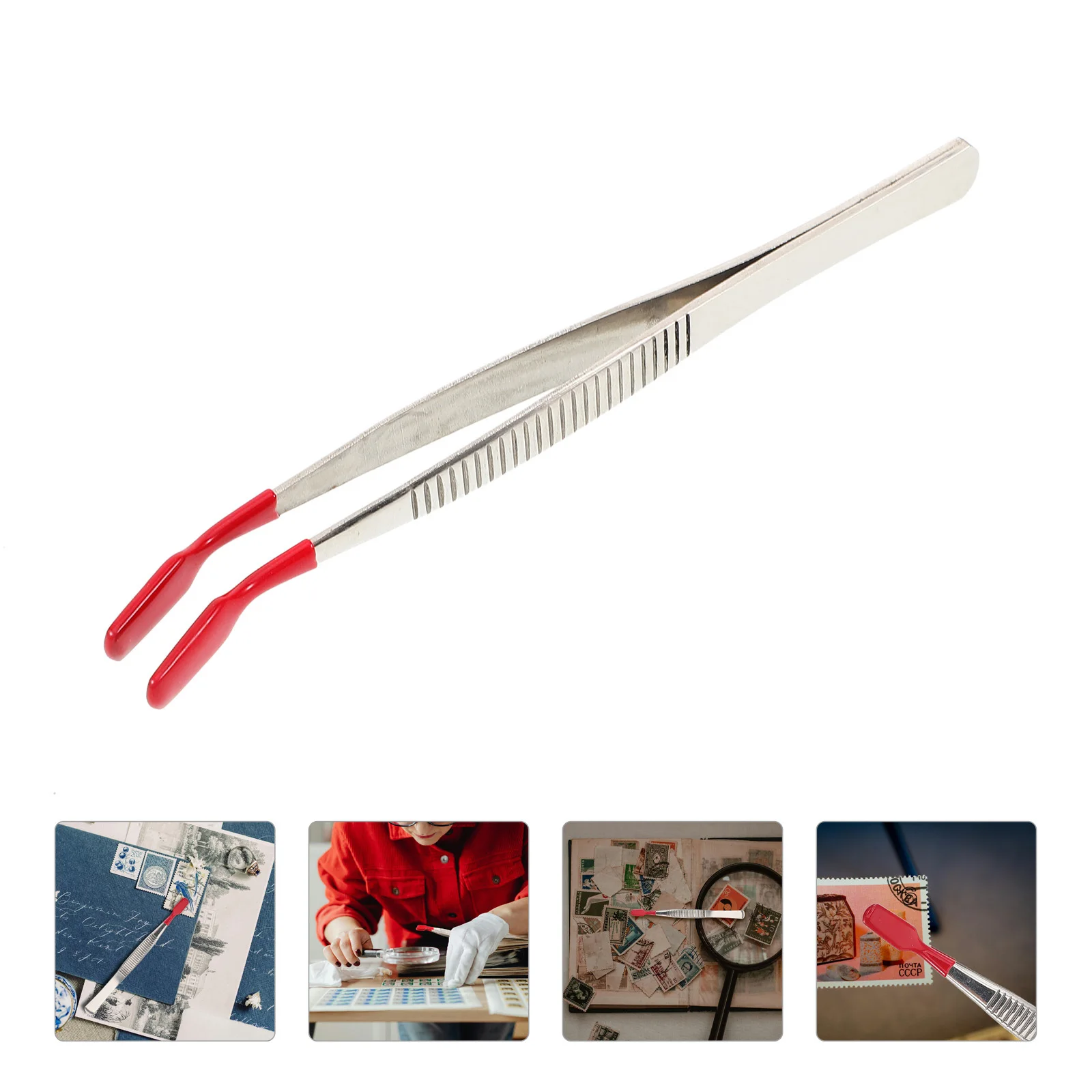 ملاقط ختم من الفولاذ المقاوم للصدأ، أداة مريحة محمولة خفيفة الوزن لجمع الطوابع، مجوهرات تطبيق الرموش