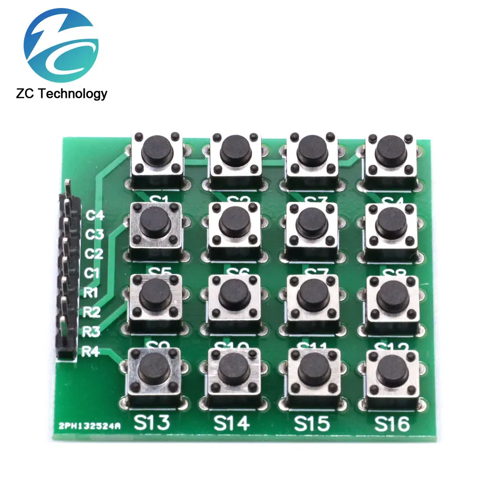 1/5/10PCS 8pin 4x4 4*4 Matrix 16 Keys Button Keypad Keyboard Breadboard Module Mcu for arduino Diy Kit