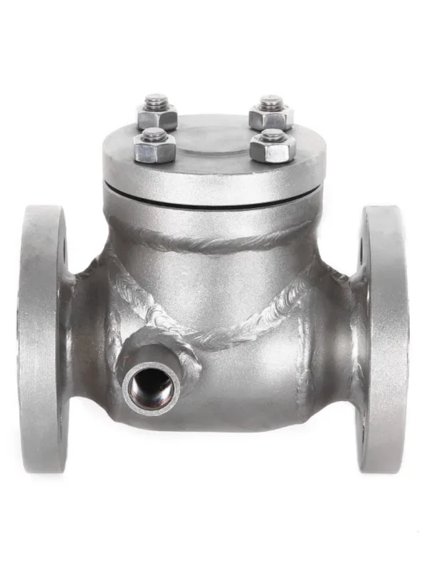 Insulation check valve 304 stainless steel jacket rotary type BH44H16P steam oil flange one-way valve