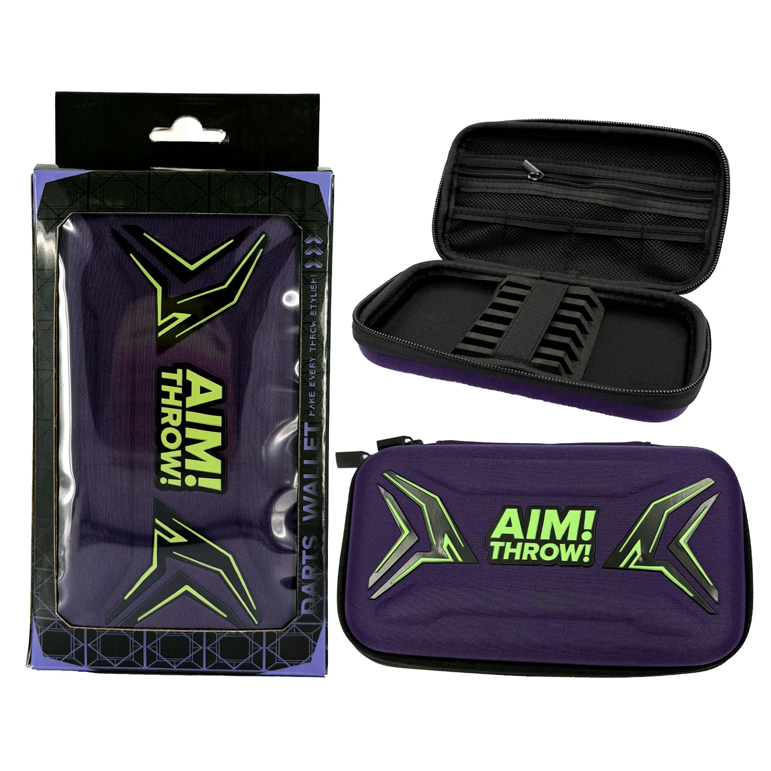 Hard Shell Darts Wallet AIM THROW Portable Dart Case Hold 3 Darts Mesh Pocket For Steel Soft Tip Darts Accessories