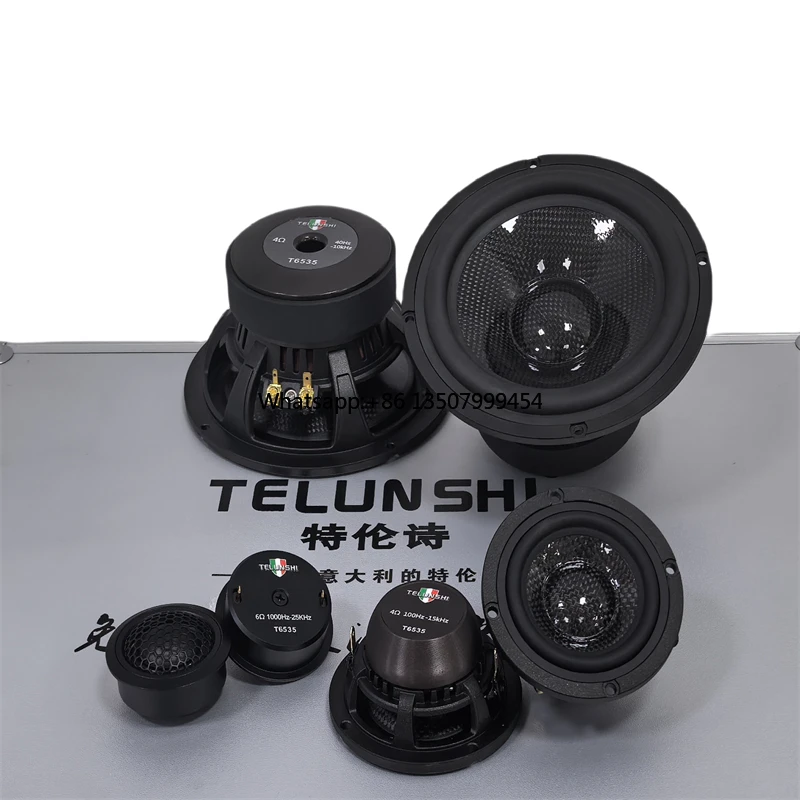 Wholesale Price Full Range Car Door Speakers 3-Way Components RMS 50W Iron Loudspeaker Woofer Mid Audio Sound Car Tweeters