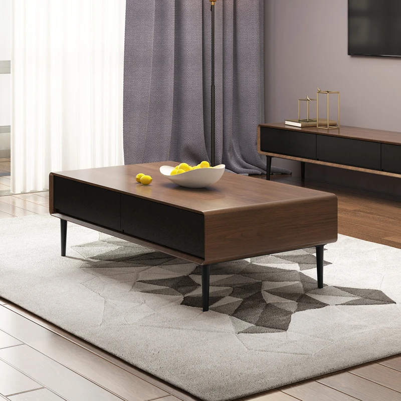 

Writing Dinner Coffee Table Moving Standing High Drawers Designer Storage Luxury Side Table Modern Couchtisch Home Furniture