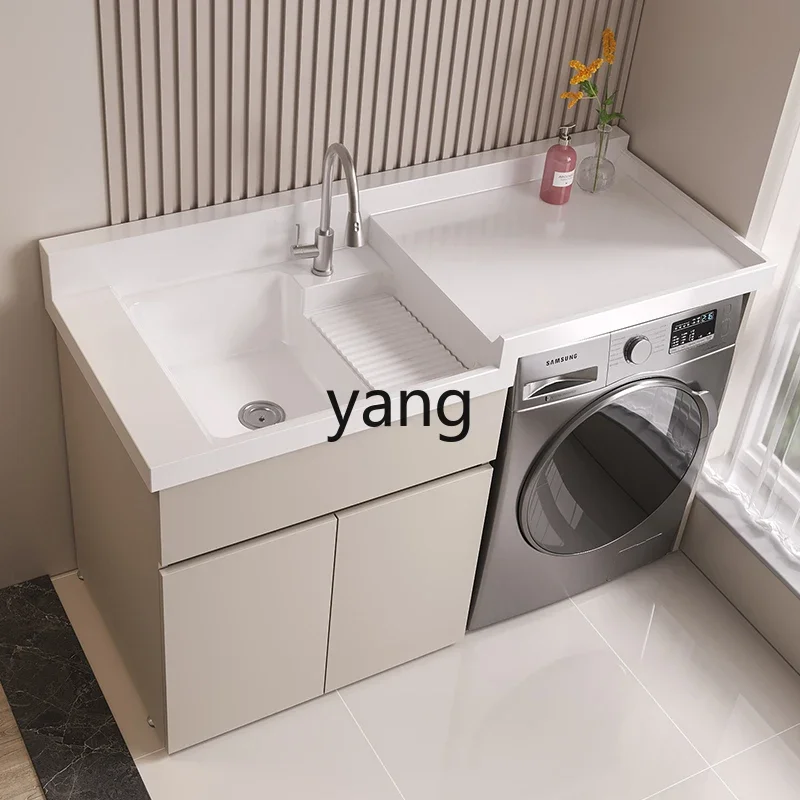 

LH washing machine integrated cabinet combination significant other laundry table with rubbing board customization