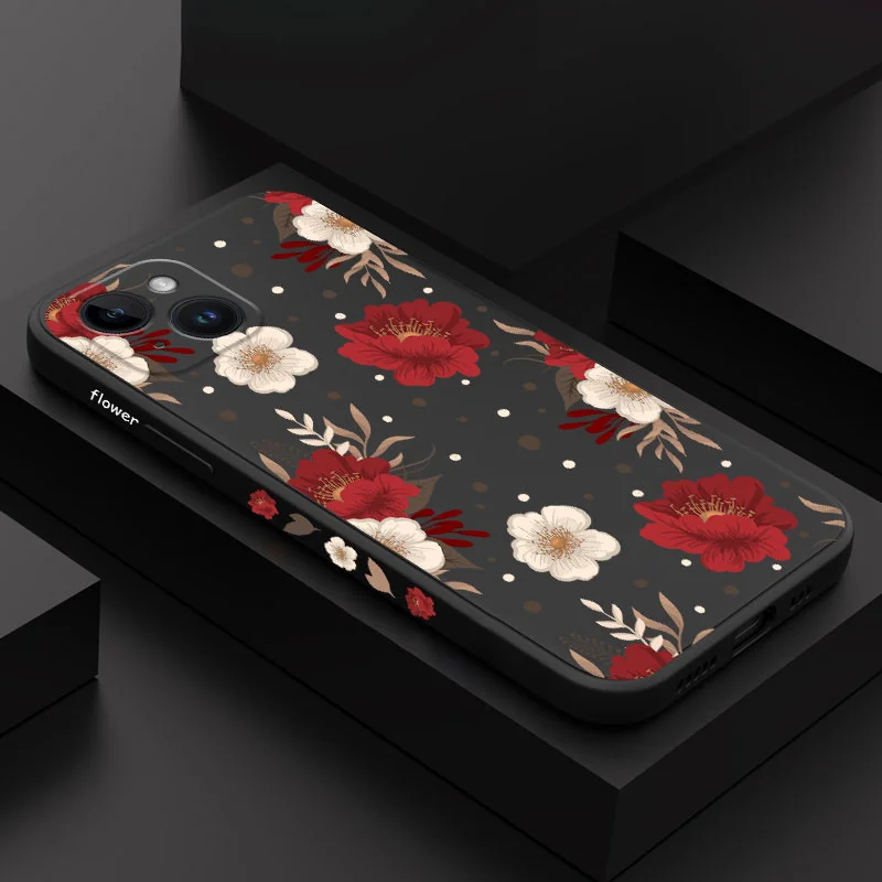 

Gorgeous Safflower Phone Case For iPhone 14 13 12 11 Plus Pro Max Mini X XR XS SE2020 8 7 6 6S Plus Liquid Silicone Cover