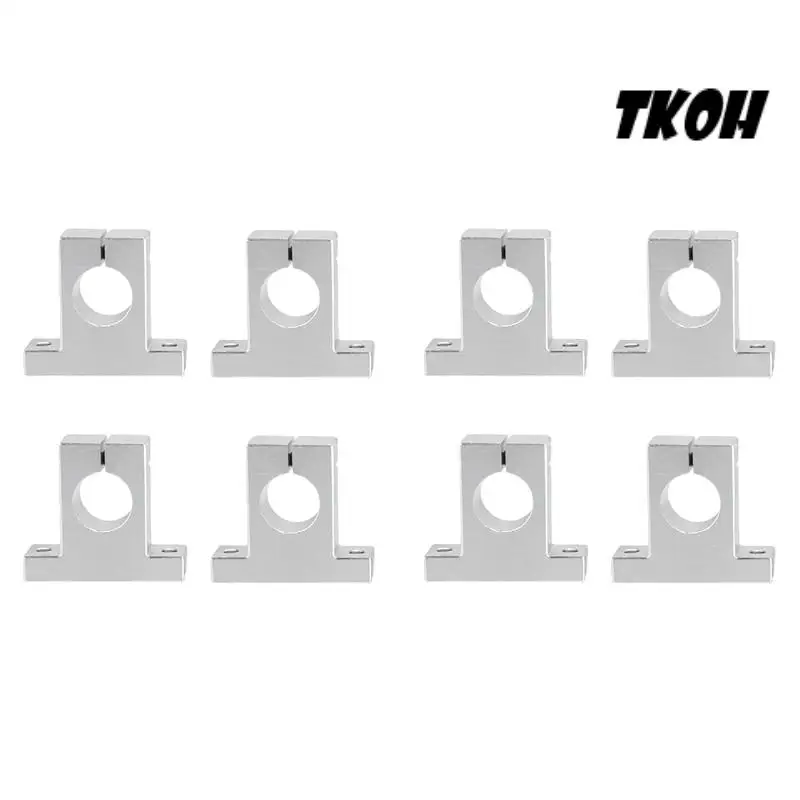 

TKOH-8 Pcs Linear Motion Rail Clamping Rod Rail Guide Support Shaft Bracket Coupling Mount SK16 16Mm