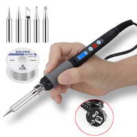 Digital Electric Soldering Iron Kit Adjustable Temperature 90W High Power Welding Tool Solder Tin With Iron Tips Repair Tool