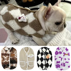 French Bulldog Dog Winter Clothes Newest Pet Cardigan Sweater for Small Dogs Puppy Pug Shirts mascotas Clothing sweterek dla psa