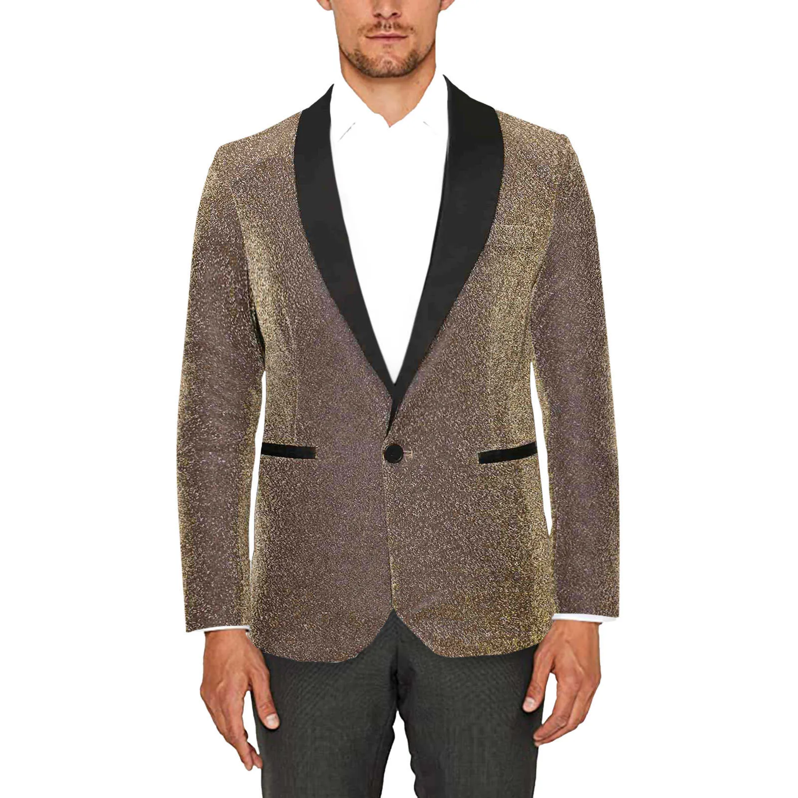 Men Sequins Blazer Fashion Casual Design Plus Size Solid Suit Jacket DJ Club Stage Party Wedding Clothes