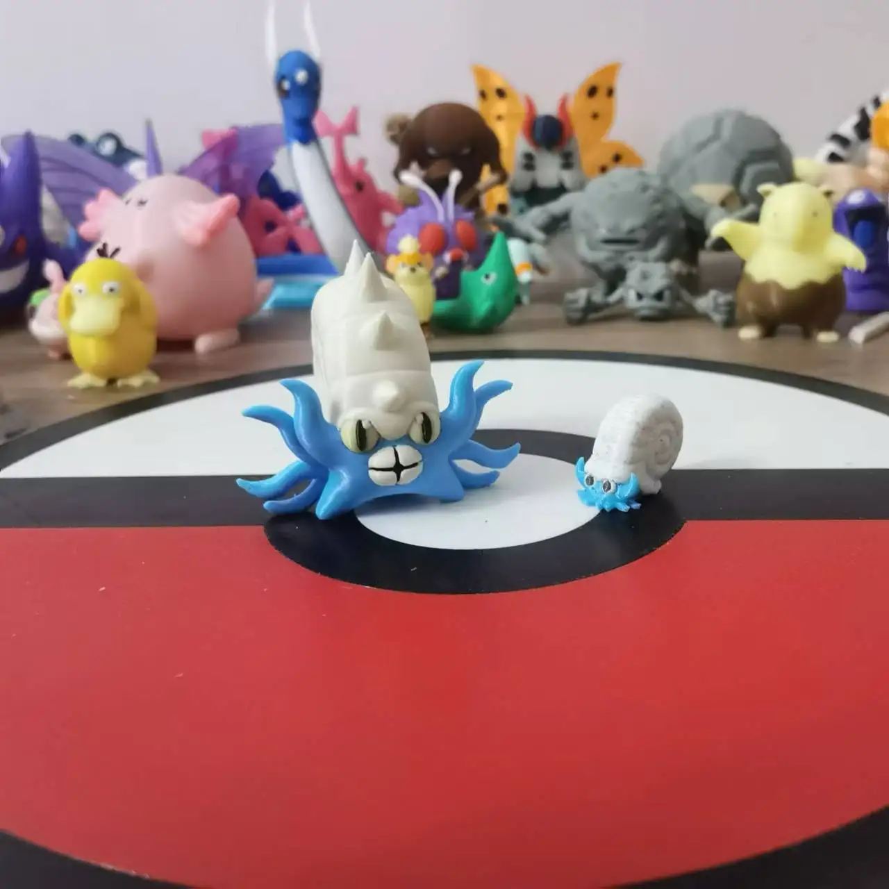 อะนิเมะใหม่ Omastar Omanyte ตัวเลข Poliwhirl Poliwrath สัดส่วน World 1:20 Diy 3d การพิมพ์การ์ตูนเดสก์ท็อปรุ่นของเล่นเด็กของขวัญ
