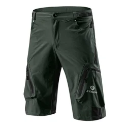 Pantalones cortos de ciclismo X-Tiger para hombre con almohadilla de Gel 5D, ropa interior para ciclismo, pantalones cortos para bicicleta de montaña y descenso, pantalones cortos sueltos para bicicleta de montaña al aire libre