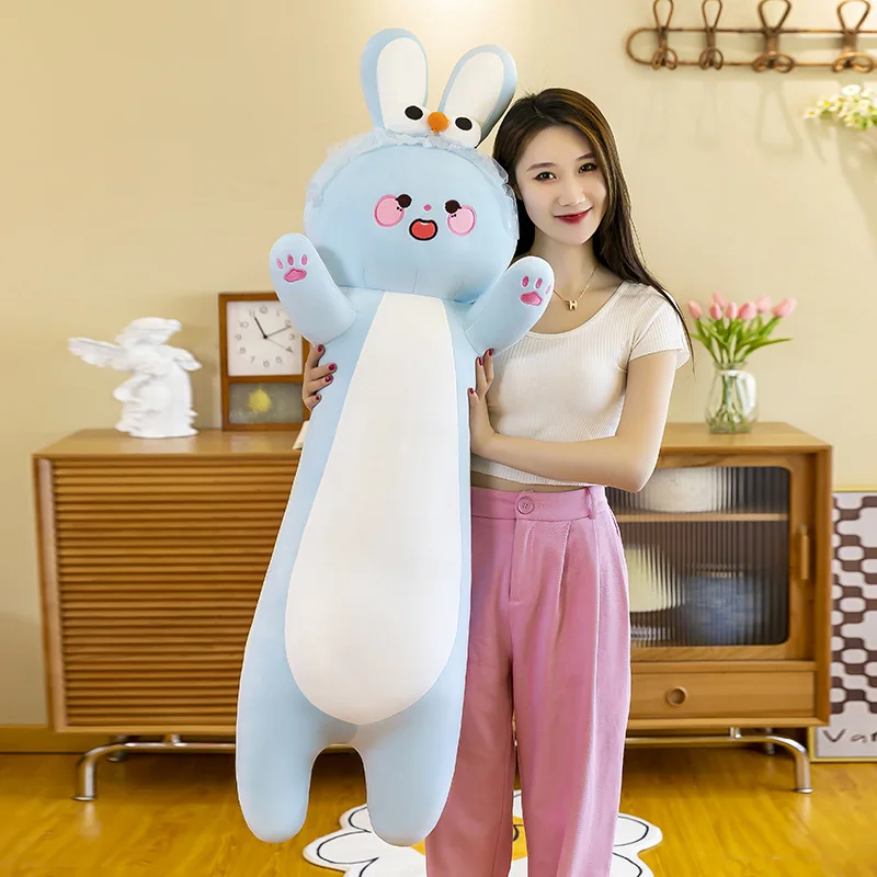 Cute Soft Long Rabbit Pillow Stuffed Plush Toys Office Nap Pillow Home Comfort Cushion Decor Gift Doll Child Christmas Soft Toys