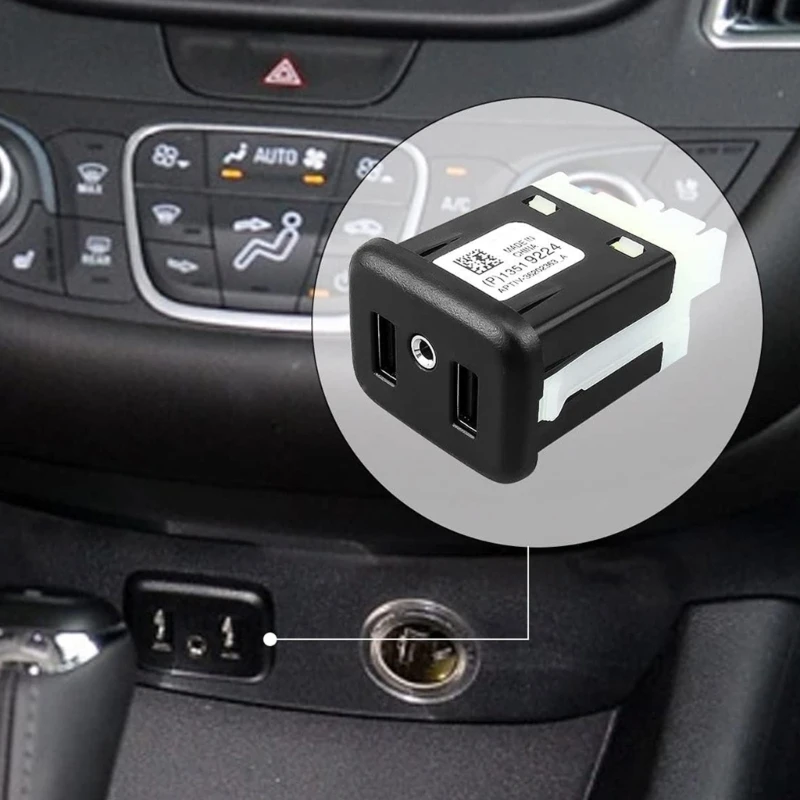 Car Player AUX USB Port Replace 13519224 13509942 13510854 23496501 Auto Replacement Double USB Port