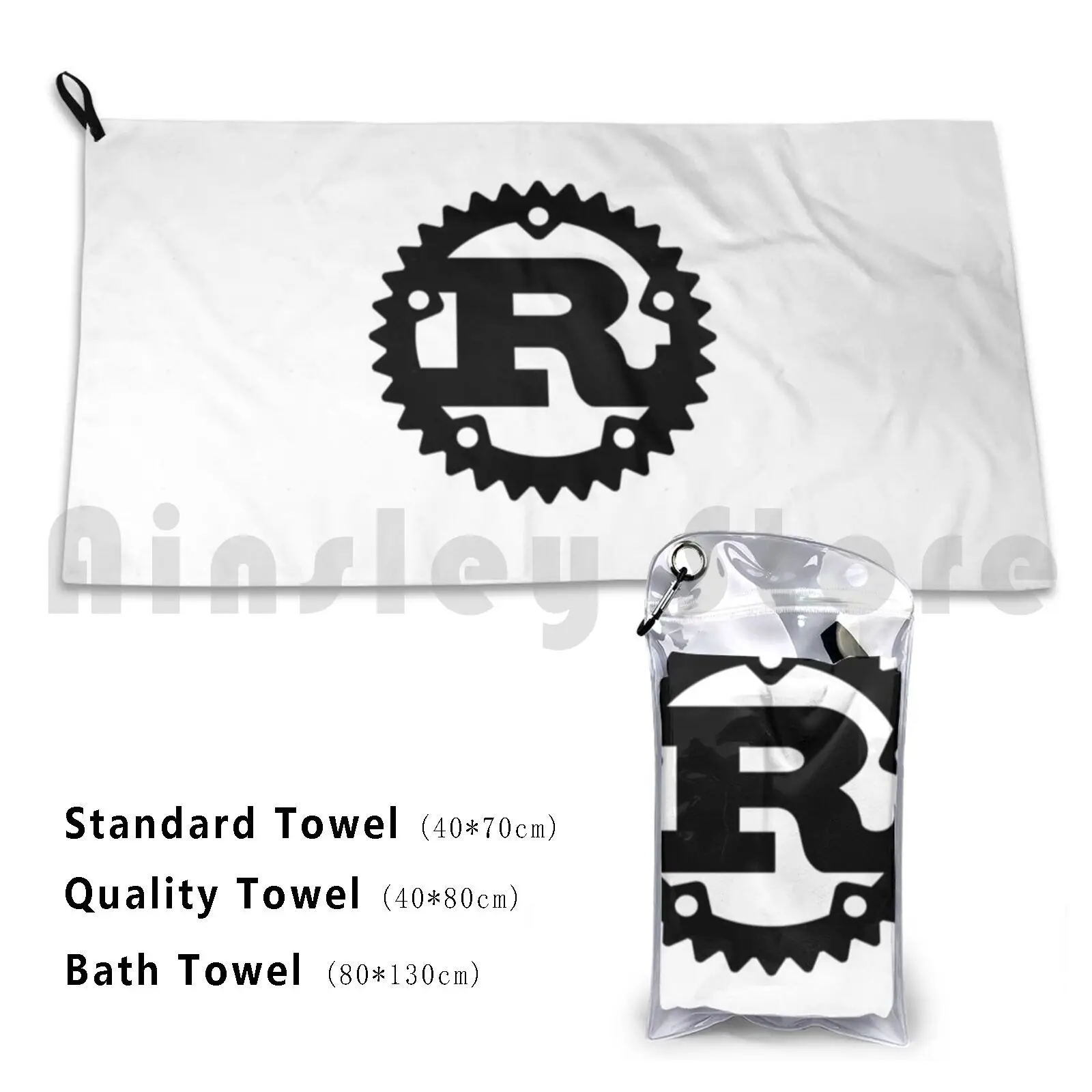 Rust Language Beach Towel Quick Dry Quality Towel Rust Lang Rust Rust Programming Language Programming Language Coder