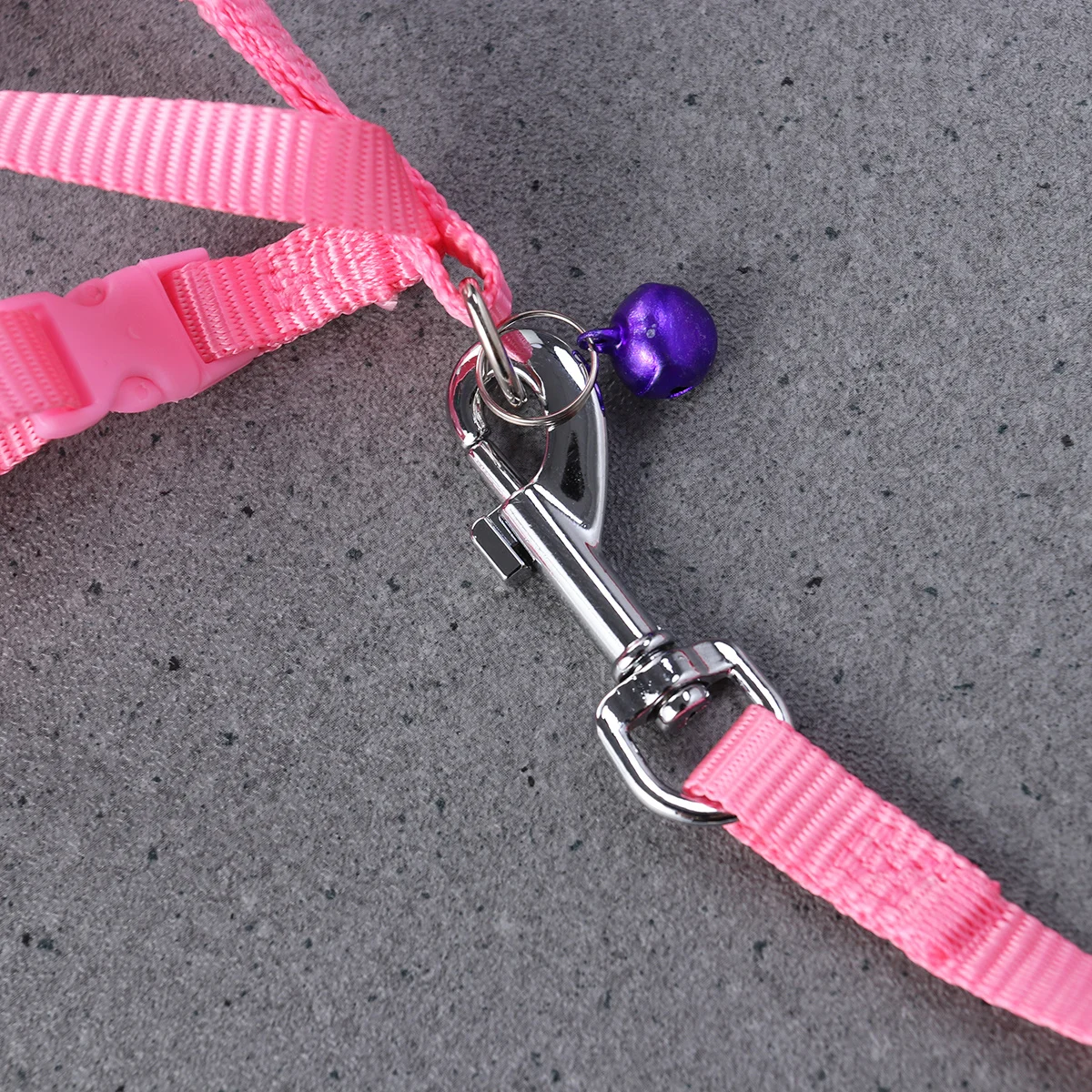

Adjustable Ultra Soft Rabbit Harness Leash Pink Bell Comfortable Walking Neck Back Stomach Protection Rabbit Harness