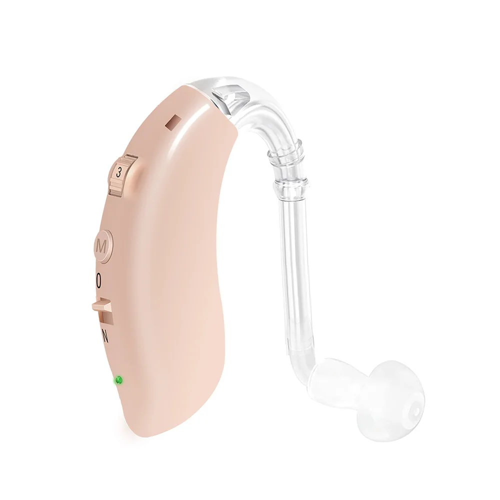 2024 Best Rechargeable Digital BTE Hearing Aid Tunable Color Amplifier Portable Hearing Aid Headphones For The Deaf Elderly