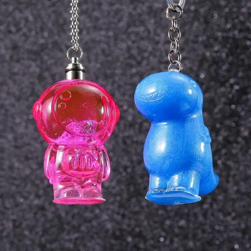  Astronaut Keychain Silicone Molds Dinosaur Epoxy Mold for Resin Casting Pendant