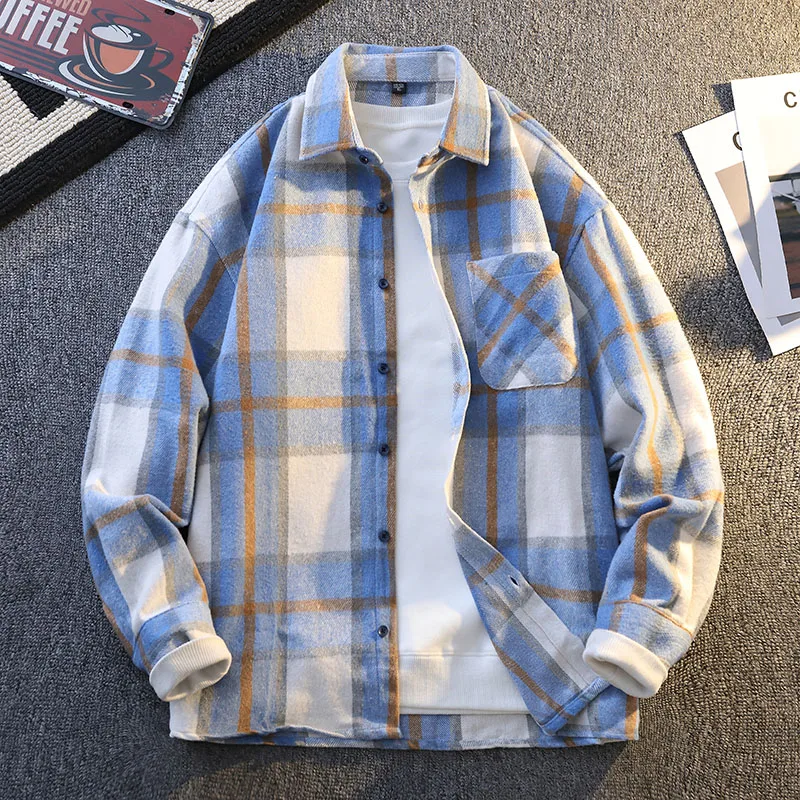 

Casual Long Sleeve Shirt Men's Streetwear Fashion Blouse Streetdress Hombre Male Clothing Summer Camisa Men's Shirts New Youth