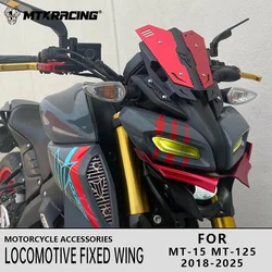 MTKRACING для YAMAHA MT-15 MT-125 2018-2024 мотоциклетные крылья передний обтекатель с аэродинамической защитной крышкой из АБС